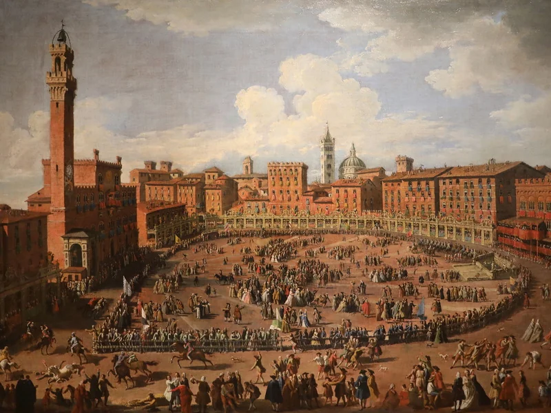 1716-Giuseppe Zocchi - Palio del 2 aprile 1739 in onore di F. Stefano di Lorena e M. Teresa d'Austria - Monte dei Paschi Art Collection